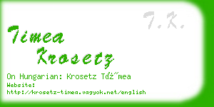 timea krosetz business card